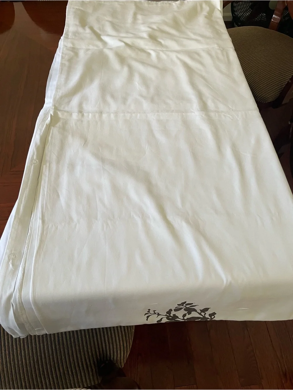 Hillcrest KS Duvet Cover with Brown Botanical Branch Design